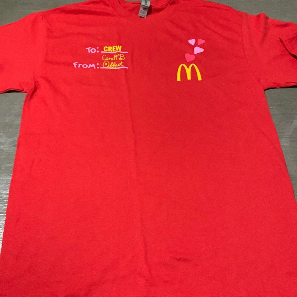 Cardi b and offset McDonald tshirts in large small and medium and xL xxL
